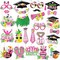Hawaiian Graduation Photo Booth Props, 25-Pack 2026 Luau Aloha Graduation Party Selfie Props and Decorations